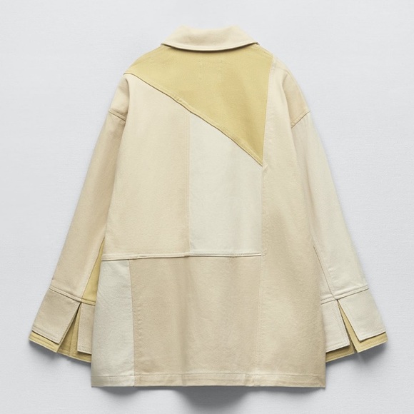 *Zara* Gabardine Patchwork Jacket, Small - Worn once! - Picture 3 of 11
